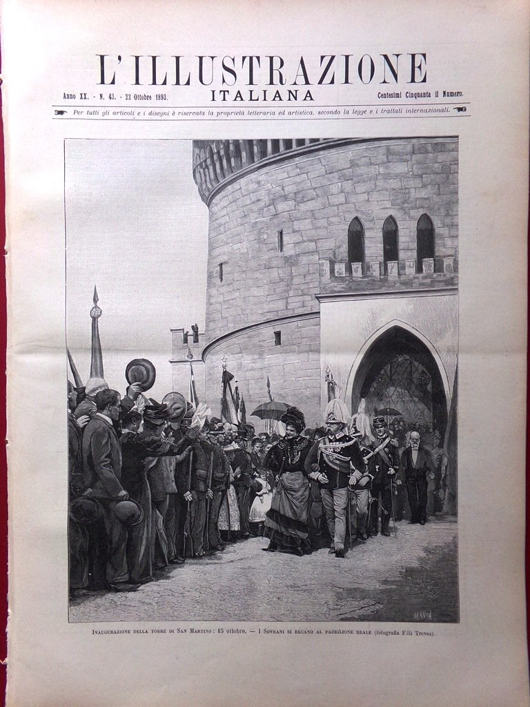 L'Illustrazione Italiana 22 Ottobre 1893 San Martino Pedrotti Gounod Rosa …