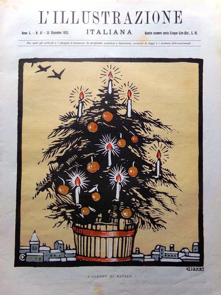 L'Illustrazione Italiana 23 Dicembre 1923 Gallignani Galeffi Vesuvio Strade Roma