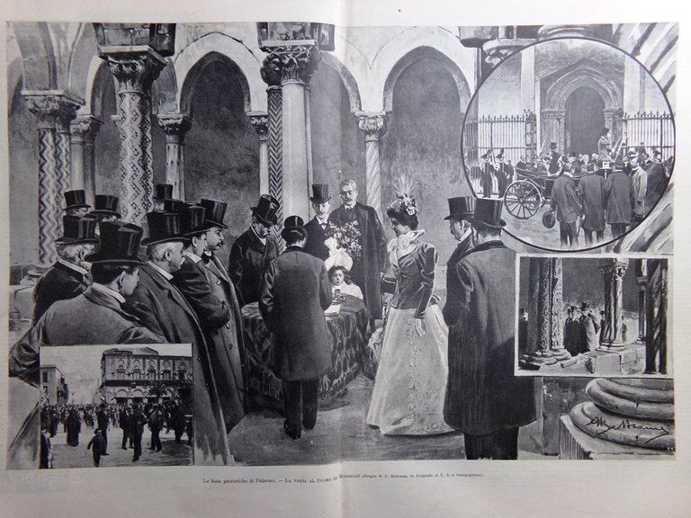 L'Illustrazione Italiana 23 Gennaio 1898 Feste Palermo Crispi D'Annunzio Bracco