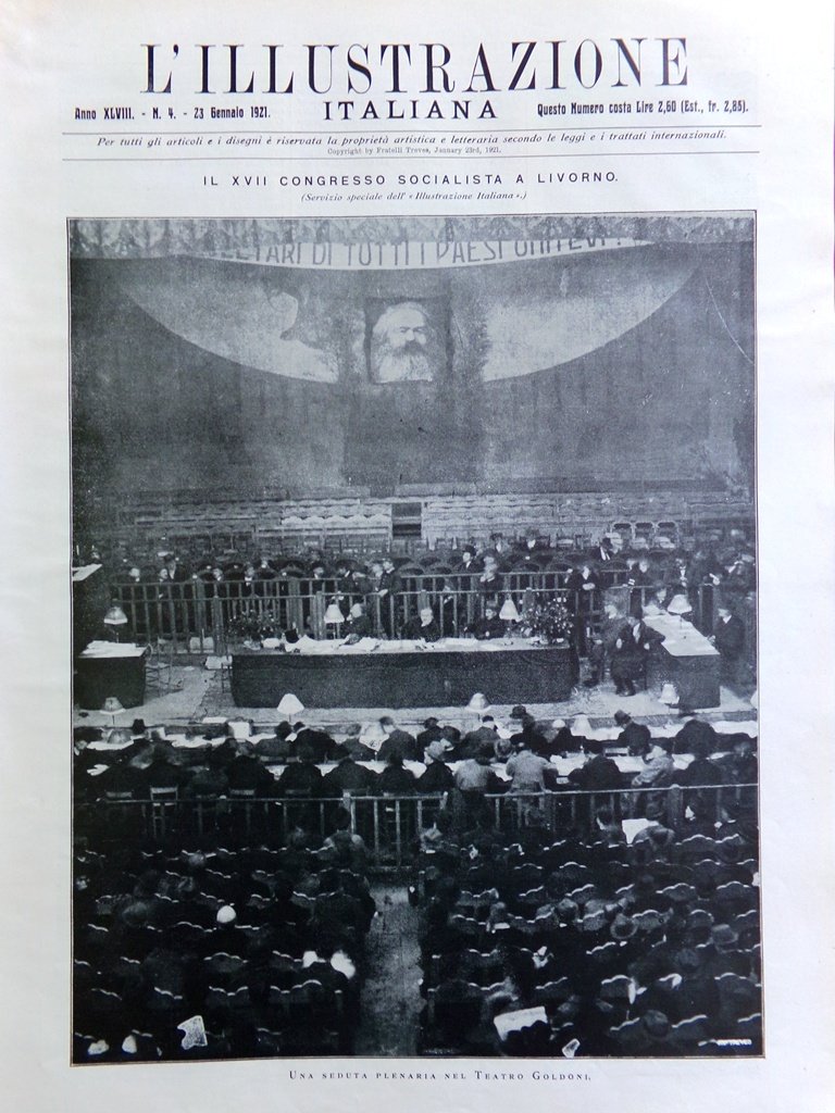 L'Illustrazione Italiana 23 Gennaio 1921 Mozart Socialismo Livorno Cheren Soviet
