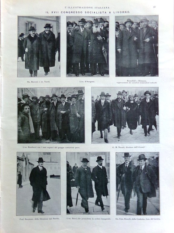 L'Illustrazione Italiana 23 Gennaio 1921 Mozart Socialismo Livorno Cheren Soviet