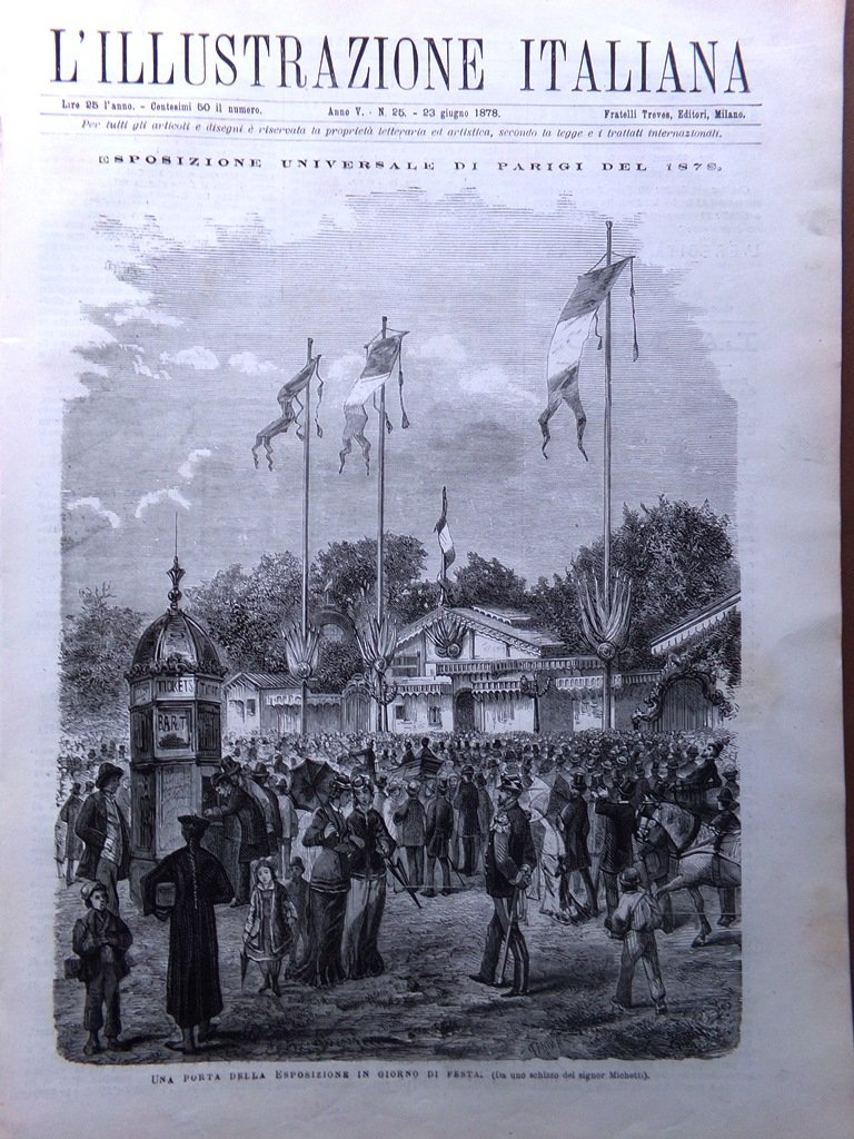 L'Illustrazione Italiana 23 Giugno 1878 Settignano Tommaseo Congresso di Berlino | Immagine principale