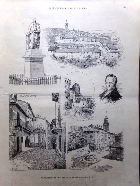 L'Illustrazione Italiana 23 Giugno 1889 Giordano Pellico Forte Keren Croce …