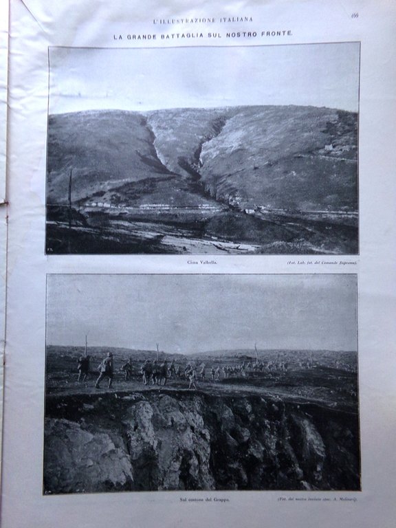 L'Illustrazione Italiana 23 Giugno 1918 WW1 Diaz Marina Rizzo Asso …