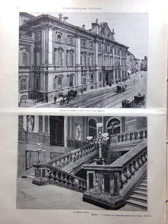 L'Illustrazione Italiana 23 Luglio 1893 Guy de Maupassant Ghislanzoni Ferrovie