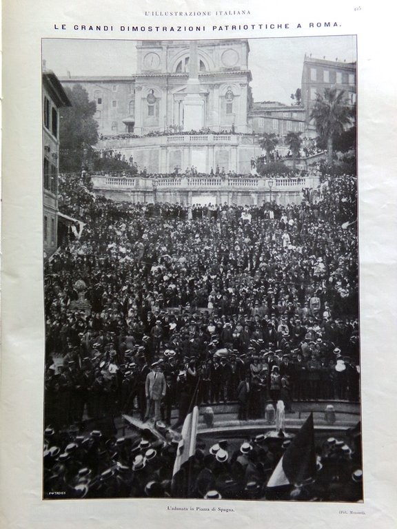 L'illustrazione Italiana 23 Maggio 1915 WW1 Giornate Roma Milano Morti …