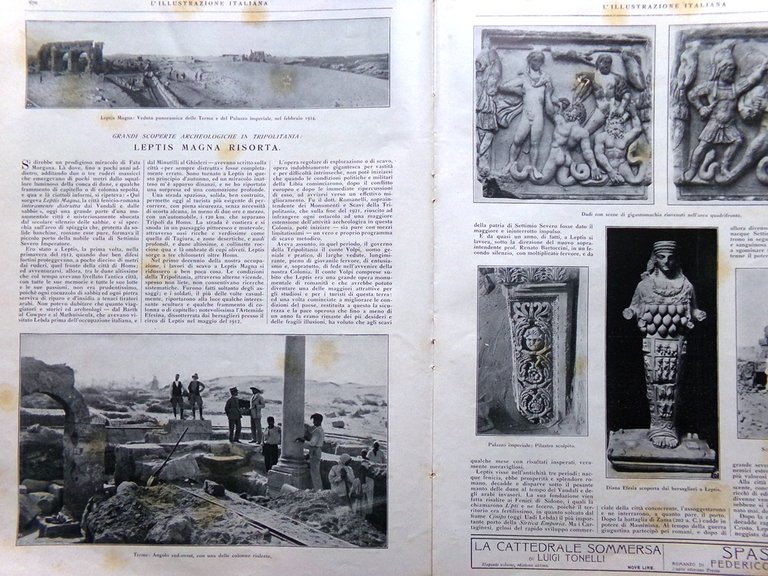 L'Illustrazione Italiana 23 Novembre 1924 Scavi Leptis Magna Grazia Deledda … | Immagine Gallery 3