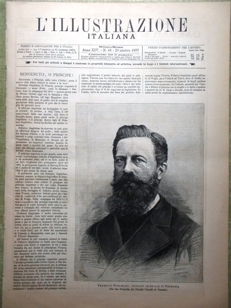 L'illustrazione Italiana 23 Ottobre 1887 Lovisato Maddaloni Napoli Santa Brigida