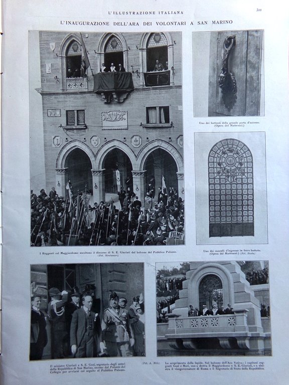 L'Illustrazione Italiana 23 Ottobre 1927 Crispi Sangue Belluzzo Duomo di …