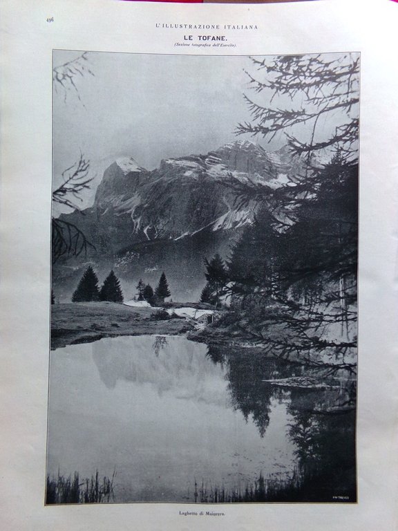 L'illustrazione Italiana 24 Dicembre 1916 WW1 Natale Tofane Adamello Monfalcone