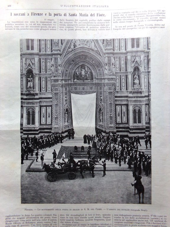 L'Illustrazione Italiana 24 Maggio 1903 Sovrani Firenze Marconi Salonicco Congo