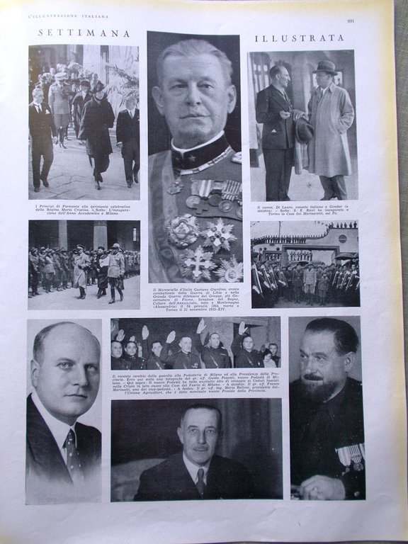 L'Illustrazione Italiana 24 Novembre 1935 Badoglio Orazio Ricci Estremo Oriente