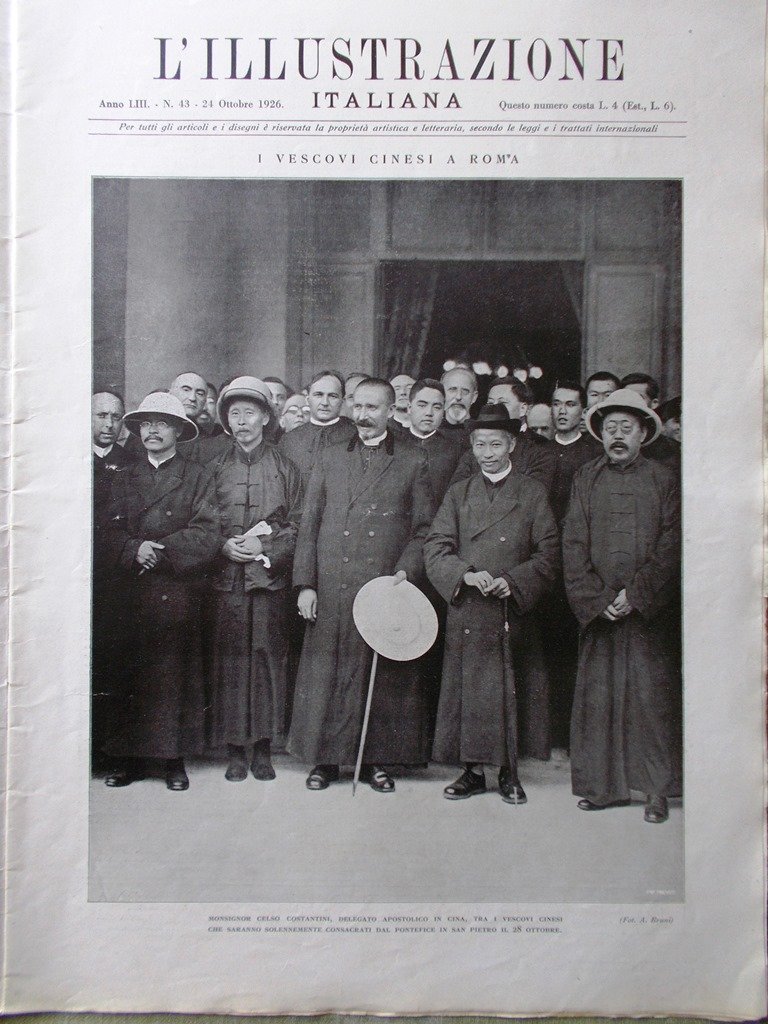 L'Illustrazione Italiana 24 Ottobre 1926 Luzzatti Colombo Broggi Valdarno Cinesi | Immagine principale