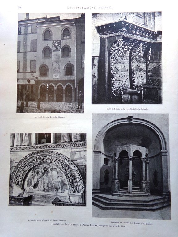 L'Illustrazione Italiana 24 Settembre 1899 Congresso Pompieri Gigante Cividale