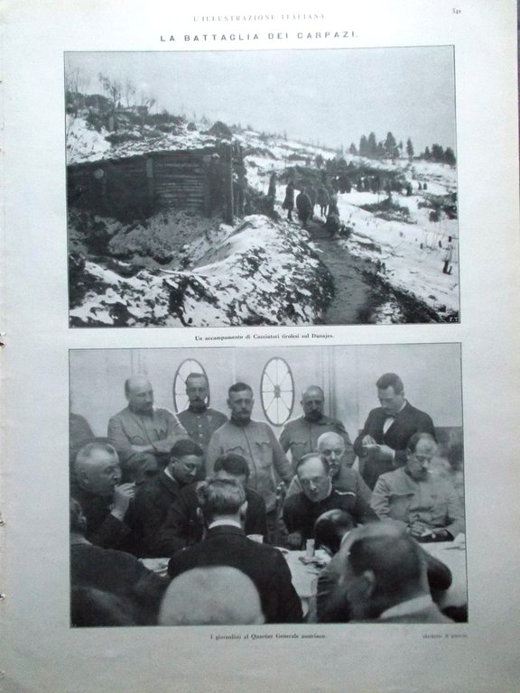 L'illustrazione Italiana 25 Aprile 1915 WW1 Benelli Karakorum Van Dyck …