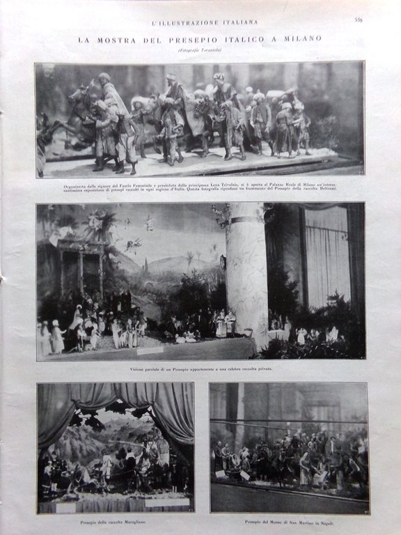 L'Illustrazione Italiana 25 Dicembre 1927 Presepio Scopinich Murano Agricoltura