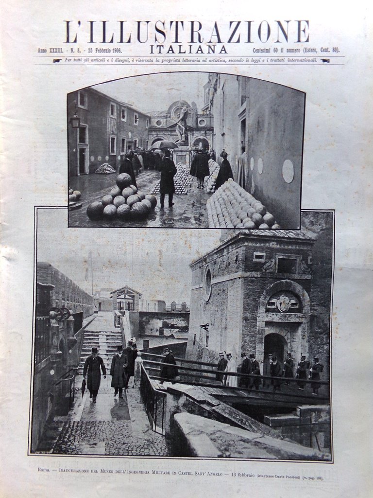 L'Illustrazione Italiana 25 Febbraio 1906 Repressioni Russe Cristiano IX Melozzo