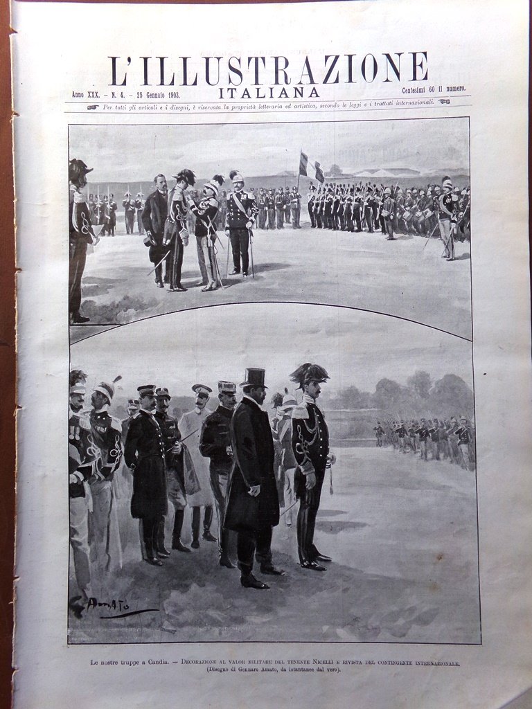 L'Illustrazione Italiana 25 Gennaio 1903 Candia Brofferio Venezuela Capus Papa