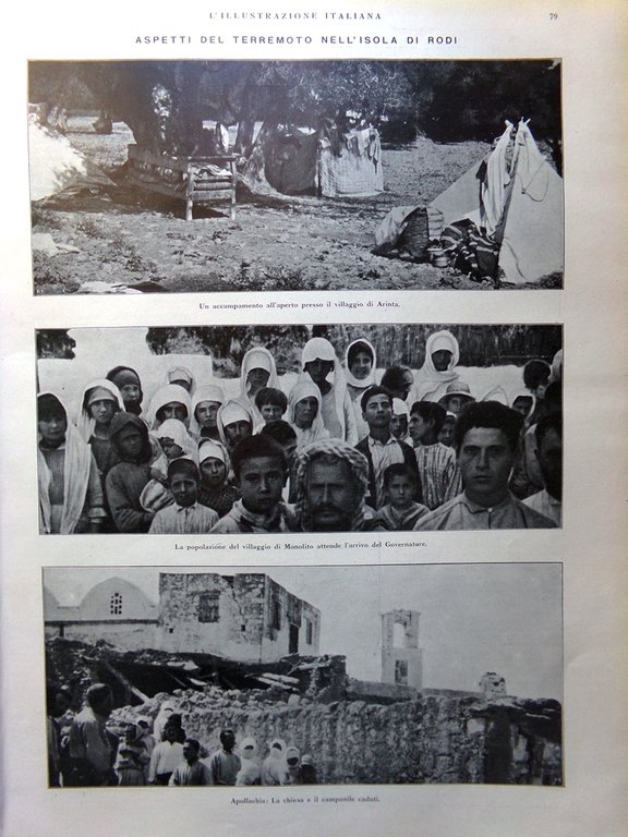 L'Illustrazione Italiana 25 Luglio 1926 Alghero Carrara Parenzo Terremoto Rodi | Immagine Gallery 3