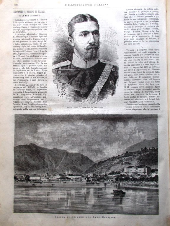 L'Illustrazione Italiana 25 Maggio 1879 Porto di Ancona Tirnova Locarno …