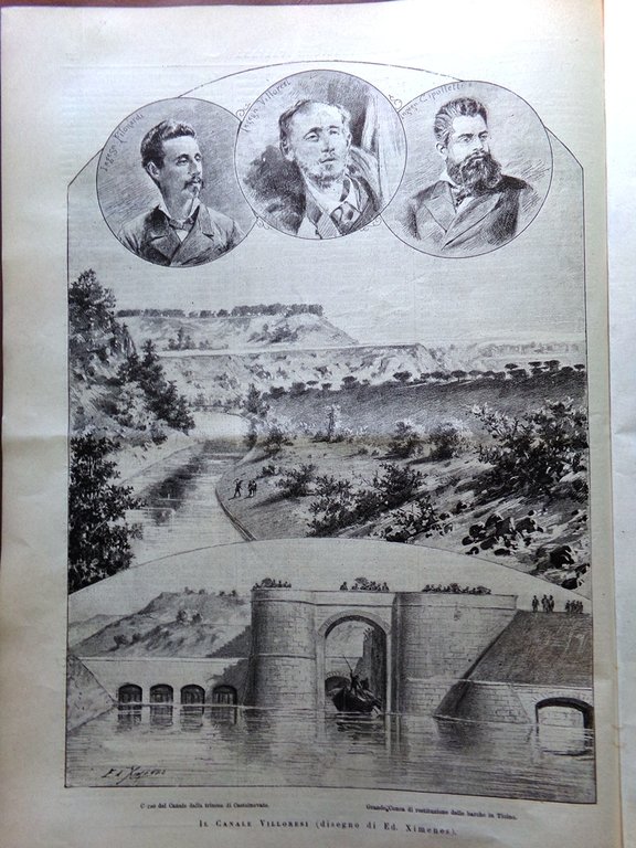 L'Illustrazione Italiana 25 Maggio 1884 Villoresi Le Feste Pompeiane Castellazzo