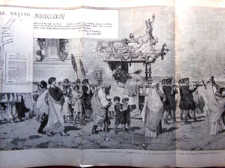 L'Illustrazione Italiana 25 Maggio 1884 Villoresi Le Feste Pompeiane Castellazzo | Immagine Gallery 6