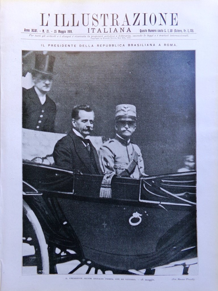 L'Illustrazione Italiana 25 Maggio 1919 Arazzi Mantova Tonezza Fiume Adalia …