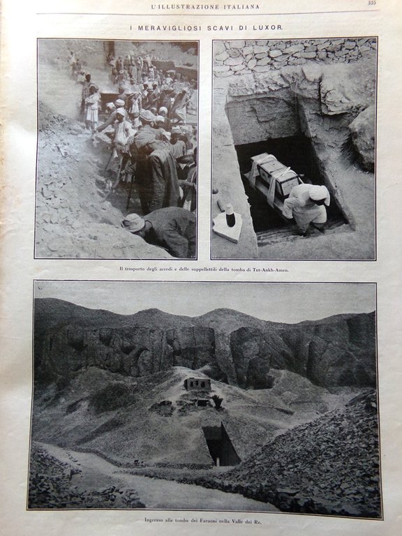 L'Illustrazione Italiana 25 Marzo 1923 Tutankhamon Luxor Parenzo Istria Milena