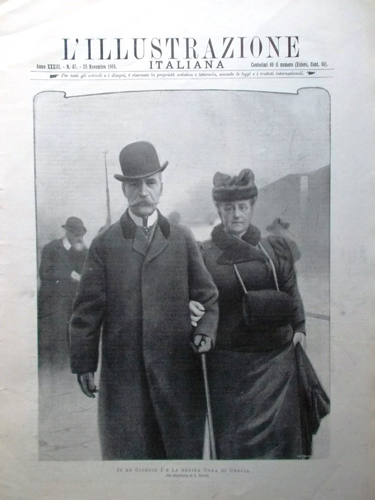 L'Illustrazione Italiana 25 Novembre 1906 Caruso Dipinti Luini Catalogna Aragno