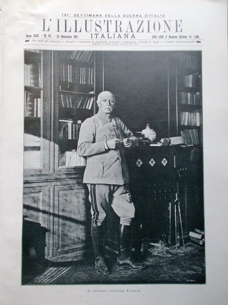 L'Illustrazione Italiana 25 Novembre 1917 WW1 Rodin Piave Palestina Arte …