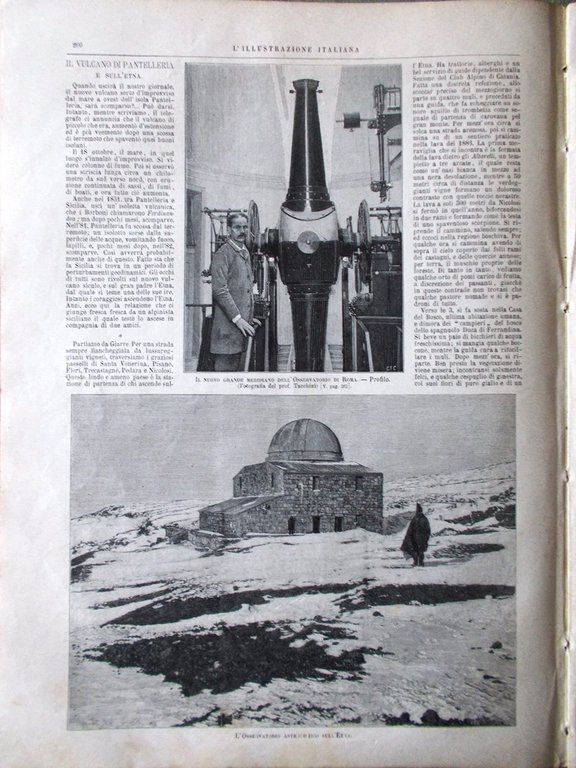 L'Illustrazione Italiana 25 Ottobre 1891 Tina Di Lorenzo Etna Croce …