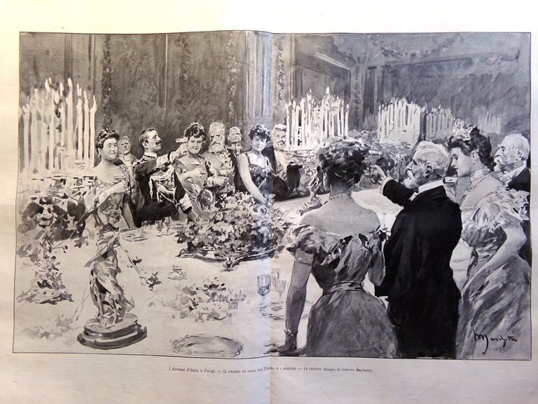 L'Illustrazione Italiana 25 Ottobre 1903 Sovrani Italia Parigi Loubet Versailles