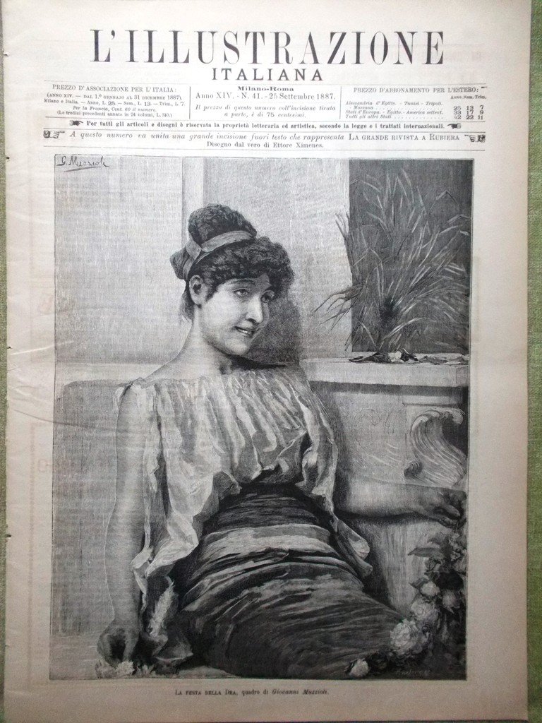 L'illustrazione Italiana 25 Settembre 1887 Schleyer Volapuk Teatro Exeter Cefalù