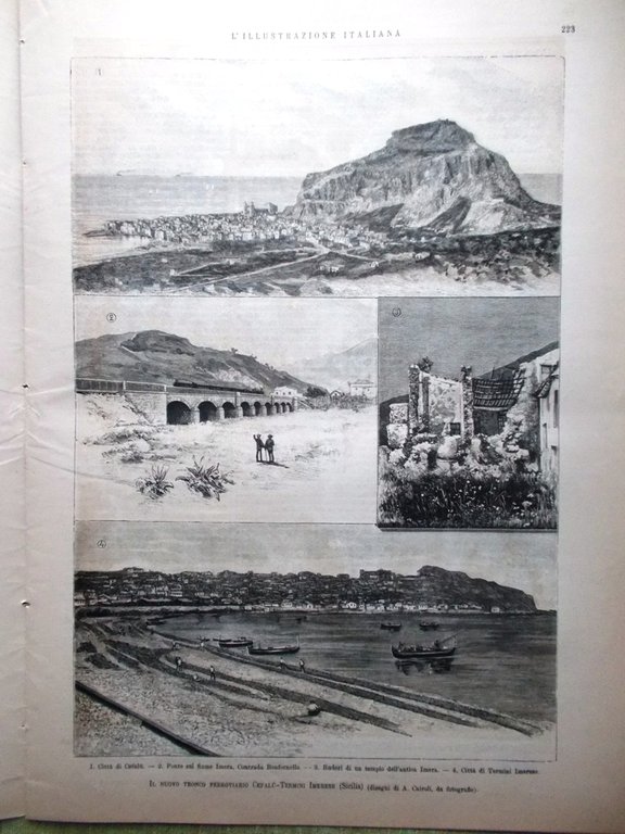 L'illustrazione Italiana 25 Settembre 1887 Schleyer Volapuk Teatro Exeter Cefalù