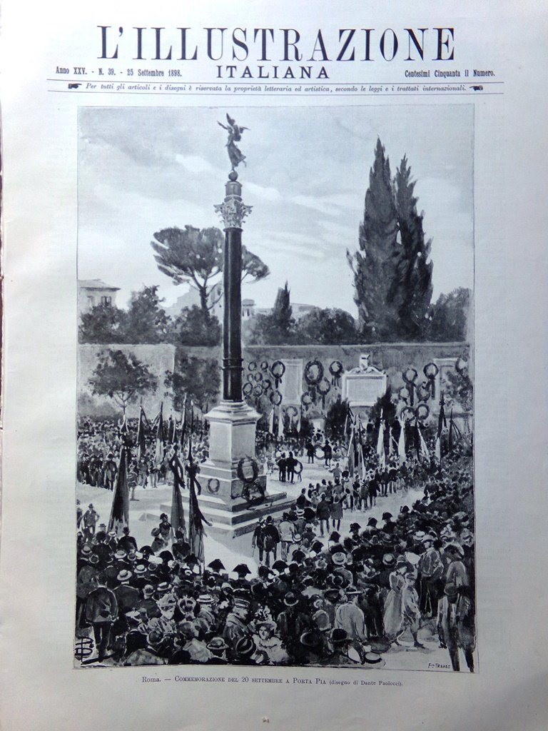 L'Illustrazione Italiana 25 Settembre 1898 Funerali Sissi Vienna Montefiascone