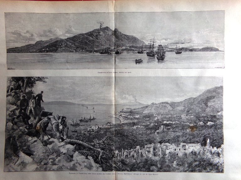 L'illustrazione Italiana 26 Agosto 1883 Terremoto Casamicciola Napoli Prefetto