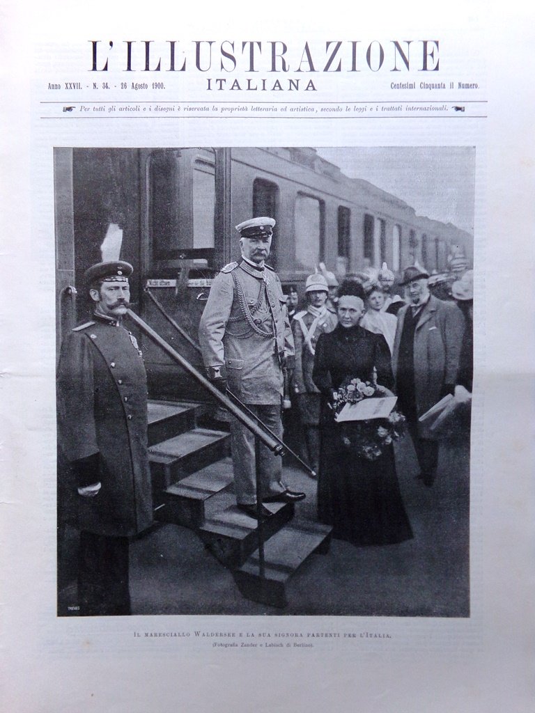 L'Illustrazione Italiana 26 Agosto 1900 Pio Albergo Trivulzio Beneficenza Milano