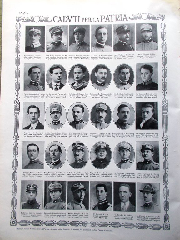 L'Illustrazione Italiana 26 Agosto 1917 WW1 Monte Nero Hermada Londra …