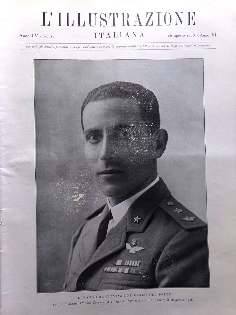 L'Illustrazione Italiana 26 Agosto 1928 Del Prete Olimpiadi di Amsterdam …