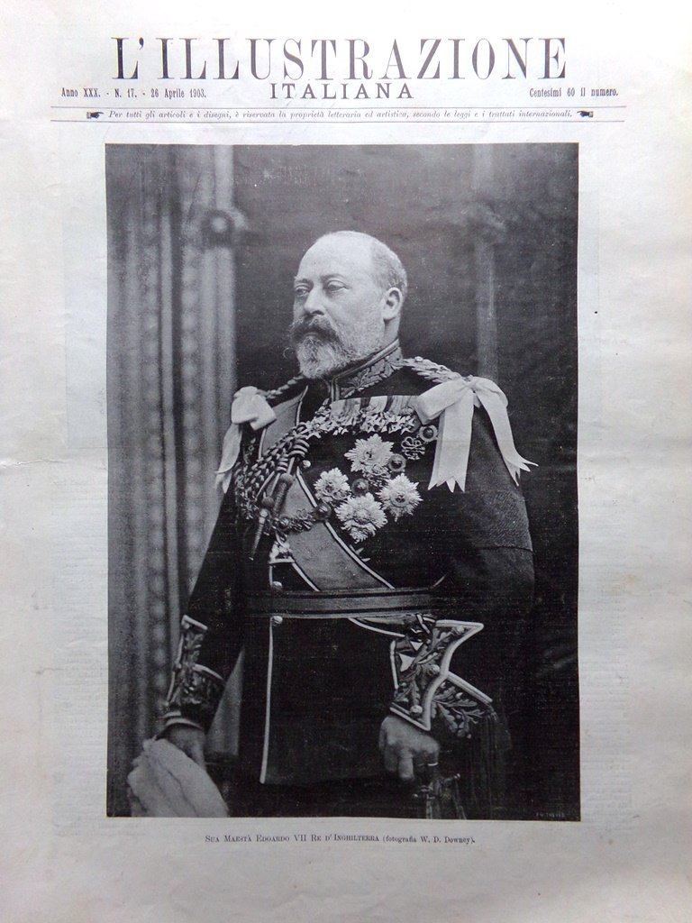 L'Illustrazione Italiana 26 Aprile 1903 Edoardo VII a Malta Loubet …