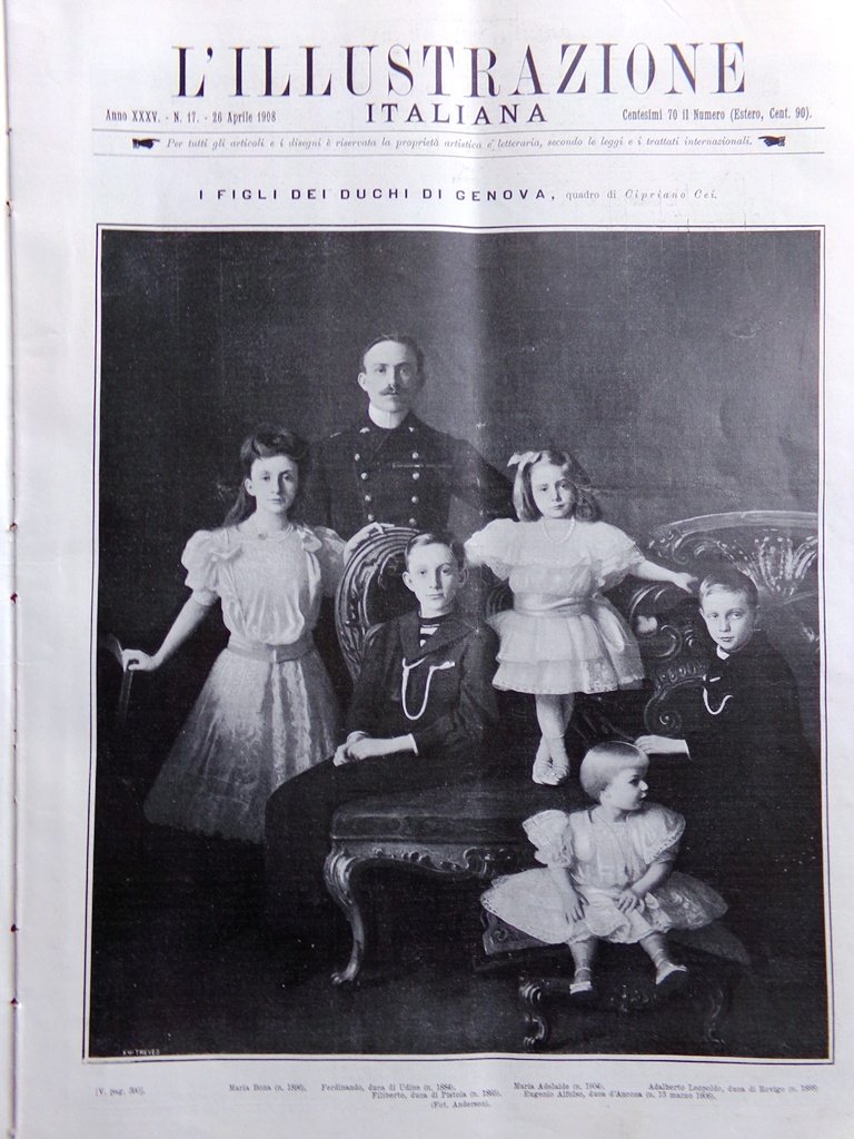 L'Illustrazione Italiana 26 Aprile 1908 Monastir Durazzo Bernhardt Monte Everest | Immagine principale