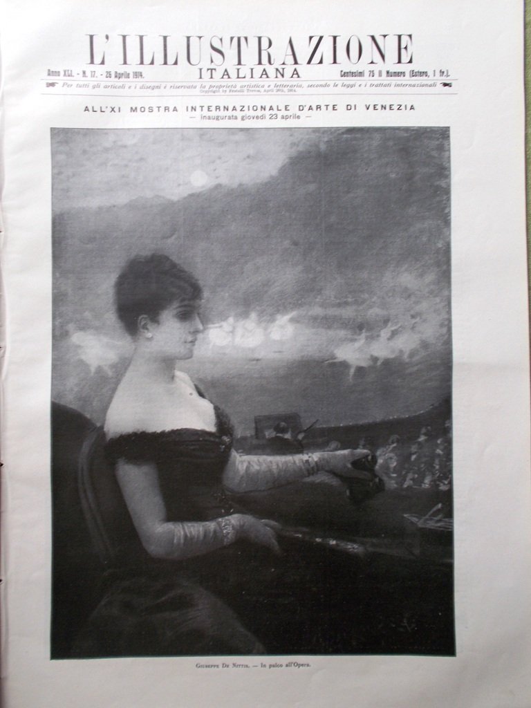 L'illustrazione Italiana 26 Aprile 1914 Teatro Siracusa Mostra a Venezia …