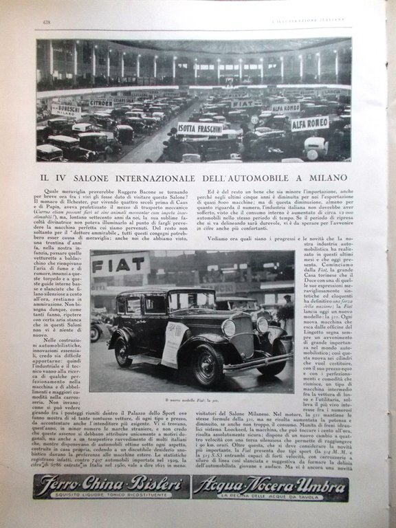 L'illustrazione Italiana 26 Aprile 1931 Camelie Locarno Salone Auto Spagna …