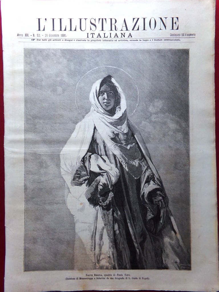 L'Illustrazione Italiana 26 Dicembre 1886 Marco Minghetti Natale Venezia Lavoro | Immagine principale