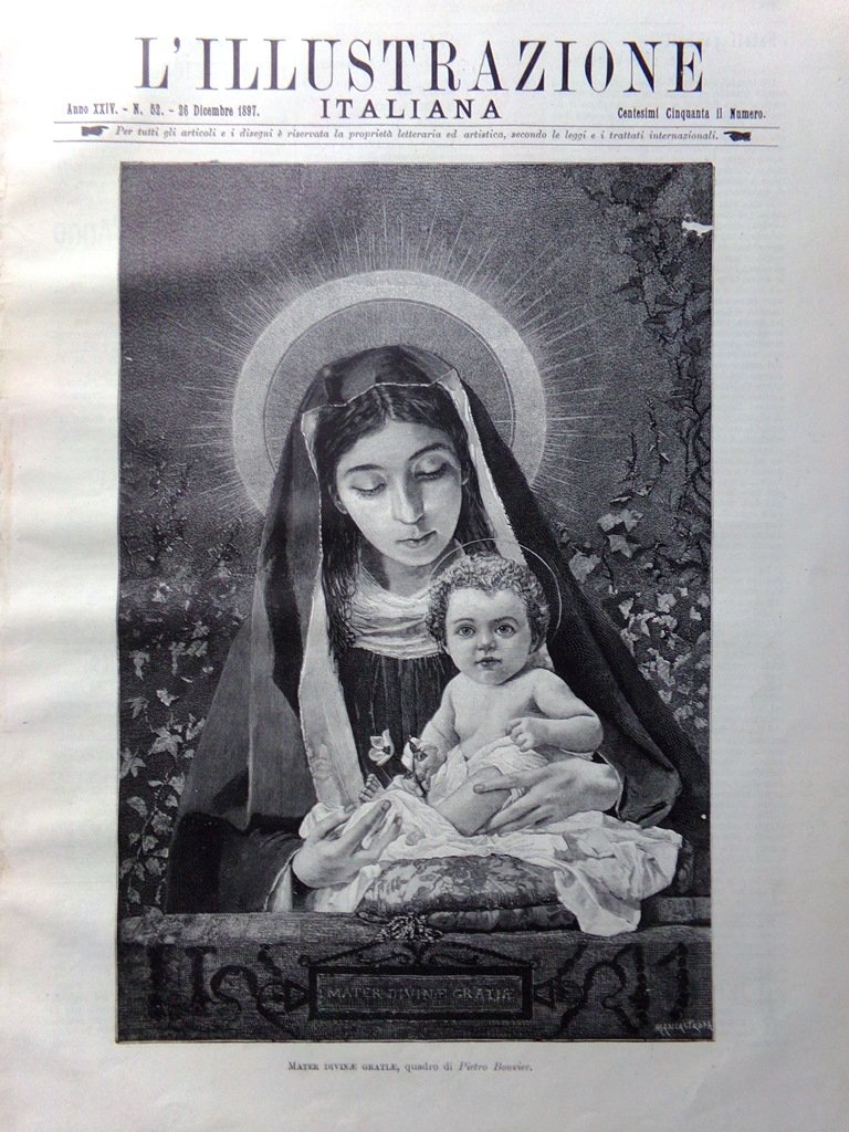 L'illustrazione Italiana 26 Dicembre 1897 Natale Campoformio Alfieri di Sostegno