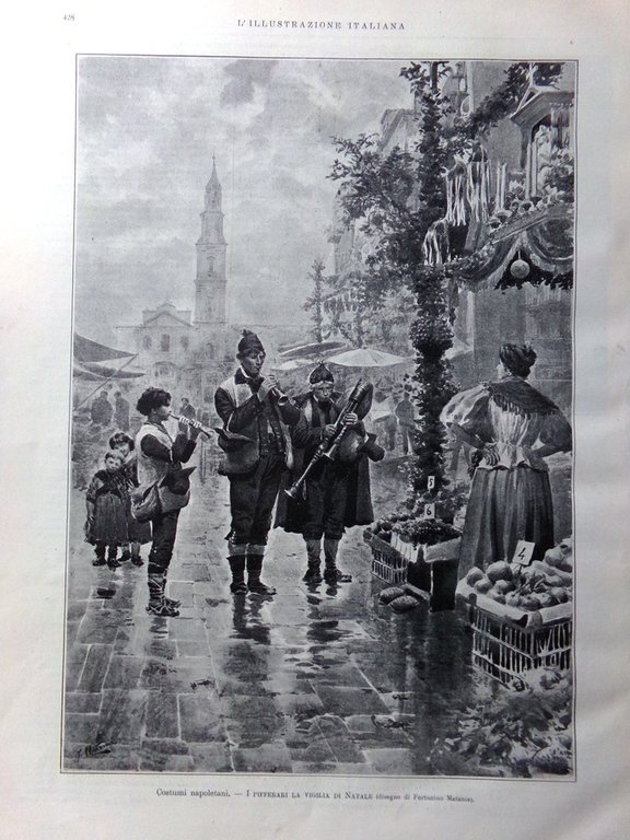 L'illustrazione Italiana 26 Dicembre 1897 Natale Campoformio Alfieri di Sostegno