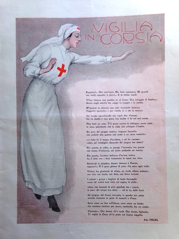 L'illustrazione Italiana 26 Dicembre 1915 WW1 Natale Attesa Trieste Corsia …