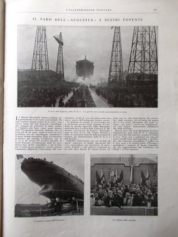 L'Illustrazione Italiana 26 Dicembre 1926 Dandolo Morlay Natività Augustus Pavia | Immagine Gallery 3