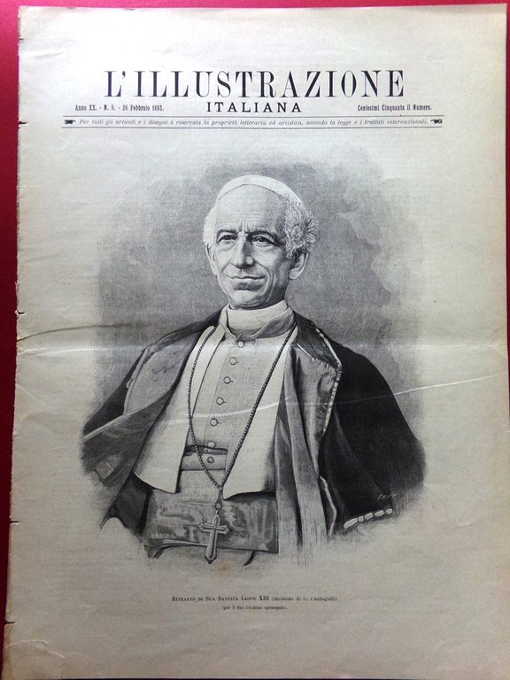 L'Illustrazione Italiana 26 Febbraio 1893 Leone XIII Terracina Velletri Turillo | Immagine Gallery 2