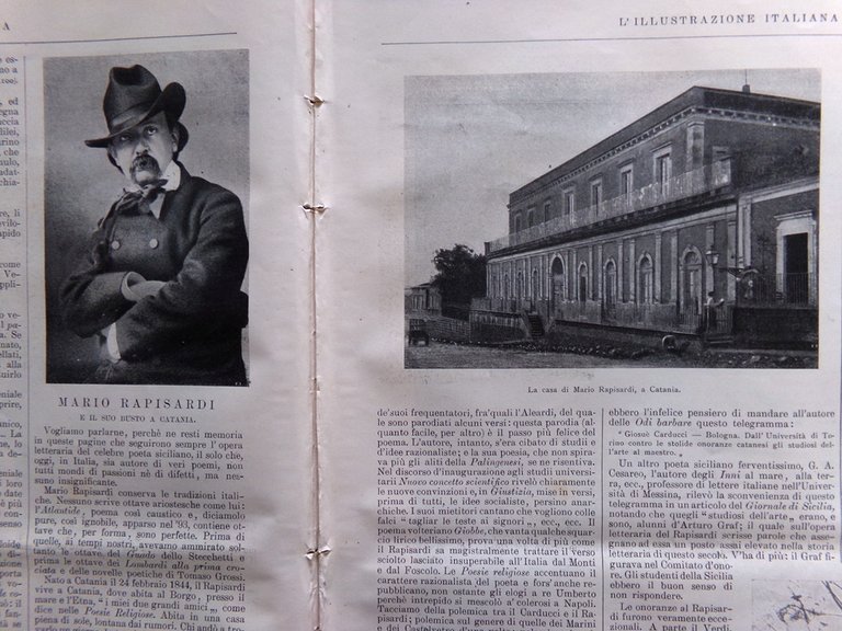 L'Illustrazione Italiana 26 Febbraio 1899 Loubet Faure Rapisardi Benvenuti Bovio